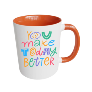 Orange Two Tone Ceramic Mug - Yoli Creations - Topsite SA